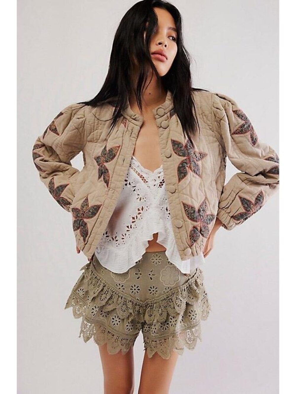 Free People Quinn Quilted Jacket Rare Color Medium